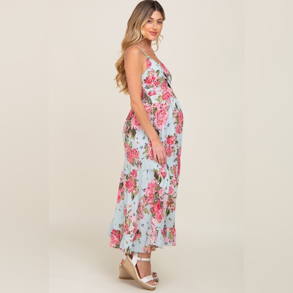Pinkblush floral spaghetti strap maxi dress nwt - Picture 2 of 5